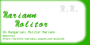 mariann molitor business card